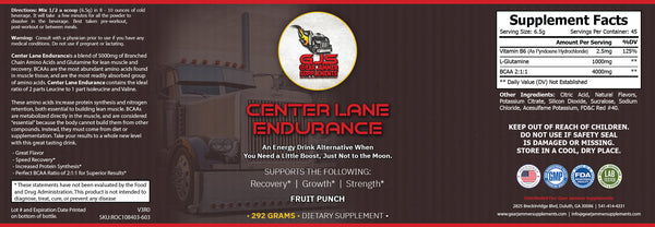 Center Lane Endurance-Fruit Punch Flavor