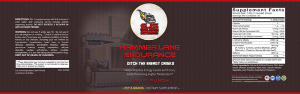 2 Months Supply Hammer Lane Endurance - Fruit Punch Flavor